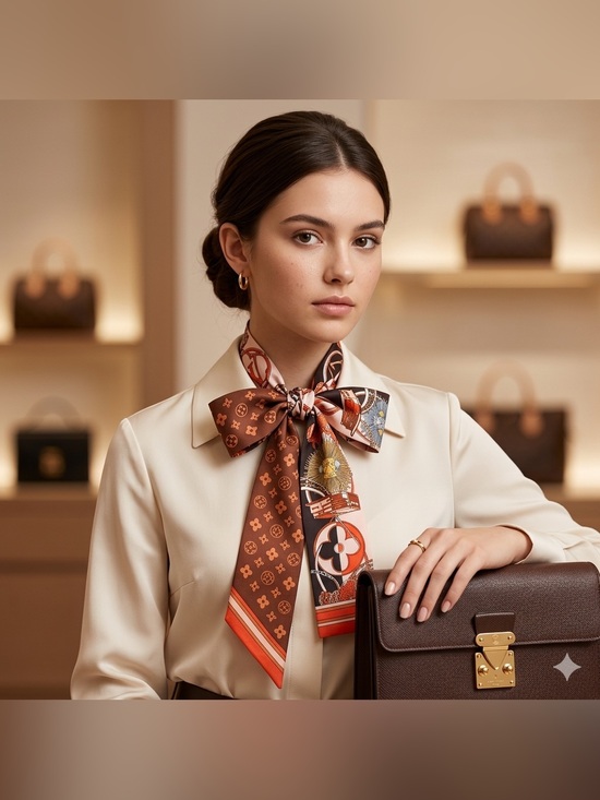 Big Twillies Accessories - Big Twilly: Chic Geometric & Floral Silk Skinny Scarf Twilly Bandeau
